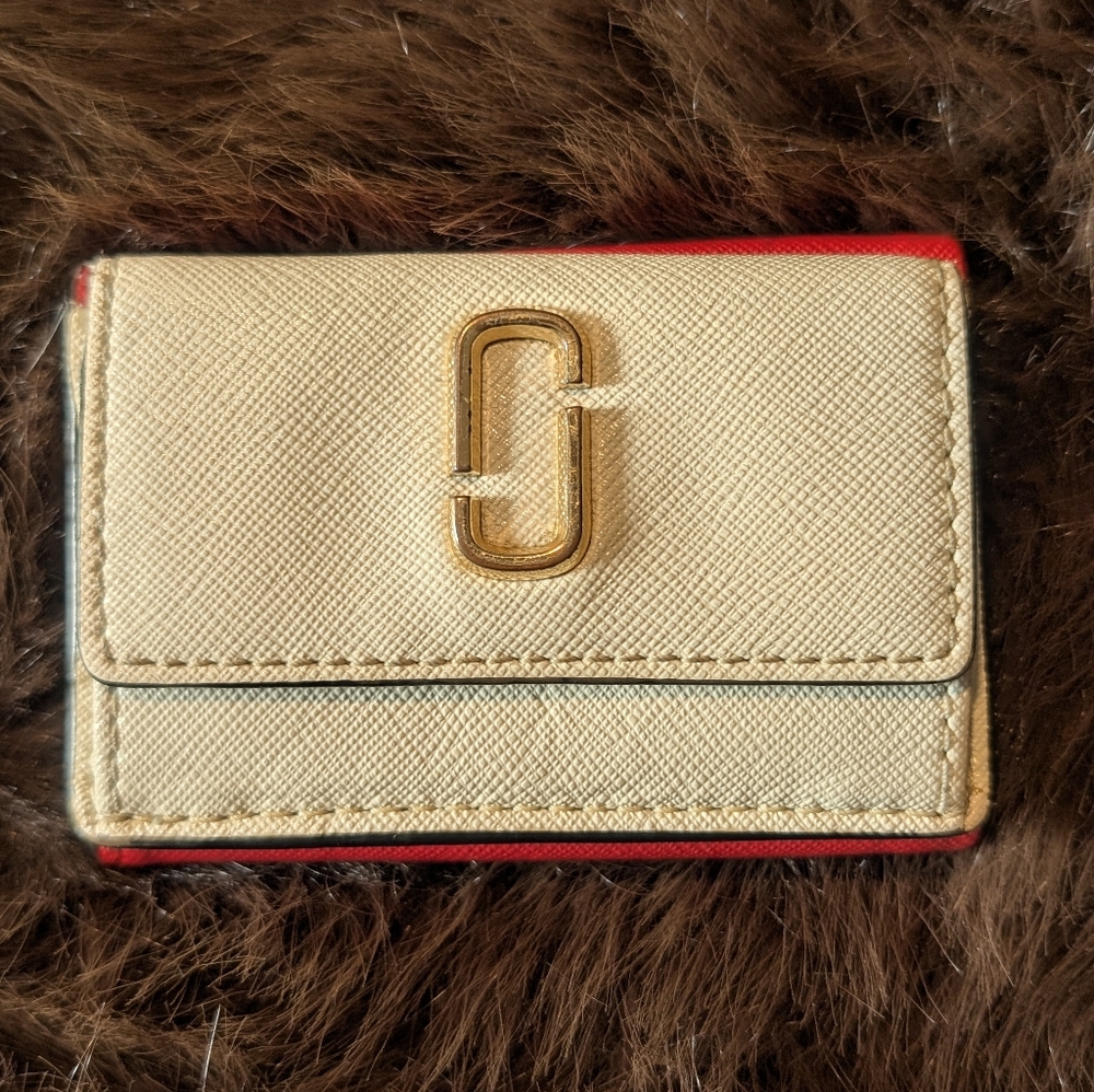 Marc Jacobs Red and Cream Wallet